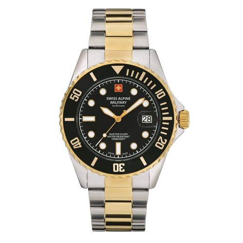 Swiss Alpine Military Herren Uhr Analog Quarz 7053.1147SAM Edelstahl