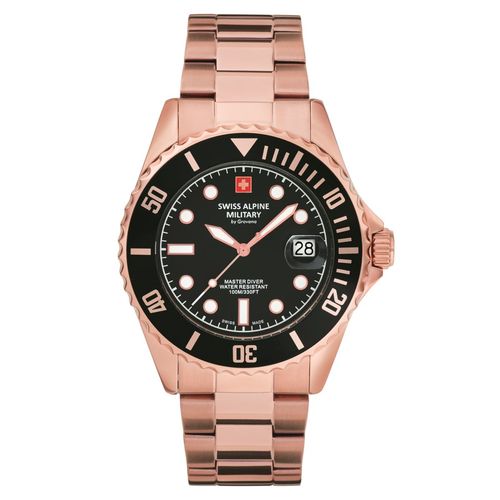 Swiss Alpine Military Herren Uhr Analog Quarz 7053.1167SAM Edelstahl