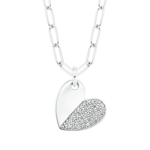 s.Oliver Jewel Damen Kette Halskette Silber Herz Zirkonia 2028515