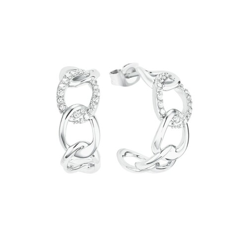 s.Oliver Jewel Damen Ohrringe Creolen Silber Zirkonia 2028500