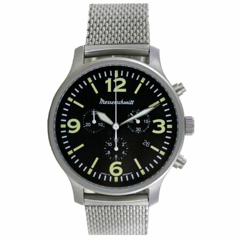 Aristo Herren Messerschmitt Uhr Flieger Chronograph ME-3H205M Edelstahl