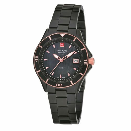 Swiss Alpine Military Damen Uhr Analog Quarz 7740.1187SAM Edelstahl