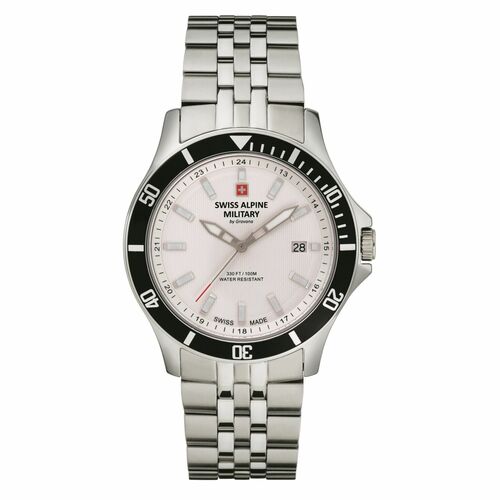 Swiss Alpine Military Herren Uhr Analog Quarz 7022.1132SAM Edelstahl