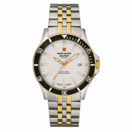 Swiss Alpine Military Herren Uhr Analog Quarz 7022.1142SAM Edelstahl