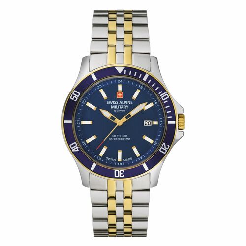 Swiss Alpine Military Herren Uhr Analog Quarz 7022.1145SAM Edelstahl