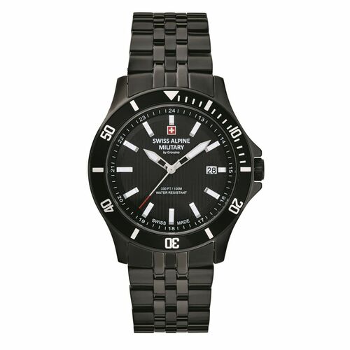 Swiss Alpine Military Herren Uhr Analog Quarz 7022.1177SAM Edelstahl