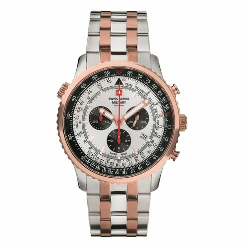 Swiss Alpine Military Herren Uhr Chronograph Analog Quarz 7078.9152SAM Edelstahl
