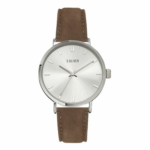s.Oliver Herren Uhr Armbanduhr Leder SO-4226-LQ