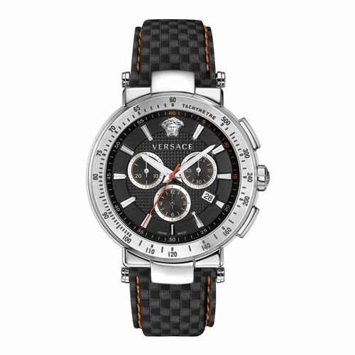 Versace Herren Uhr Armbanduhr Leder Mystique Sport Chronograph VFG040013