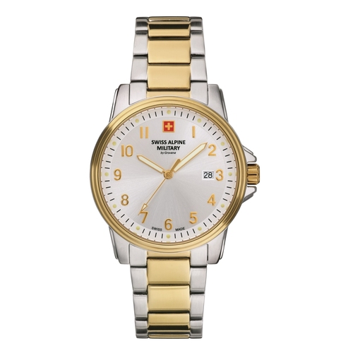 Swiss Alpine Military Herren Uhr Analog Quarz 7011.1142SAM Edelstahl