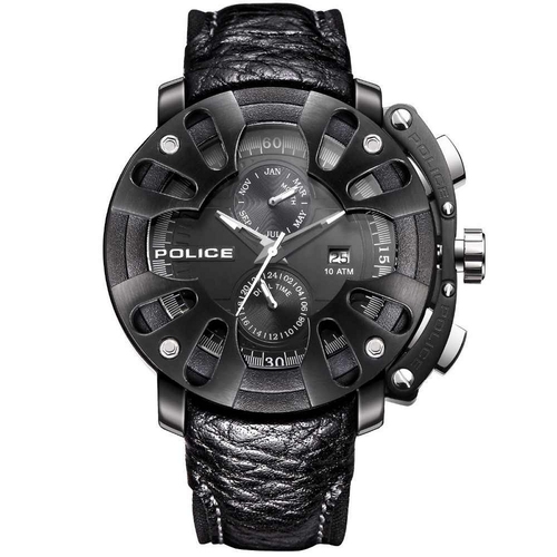 Police Herren Uhr Armbanduhr Leder Analog PROTECTOR PL.13806JSB/02B