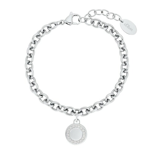 s.Oliver Jewel Damen Armband Edelstahl Silber M�nze 2031480