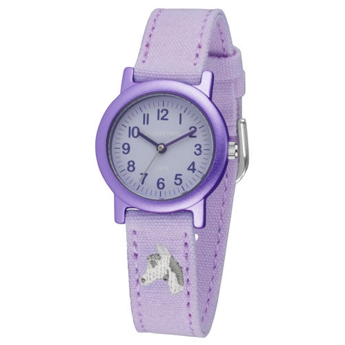 JACQUES FAREL �ko Kinder-Armbanduhr Analog Quarz M�dchen ORG 8820 Pferd