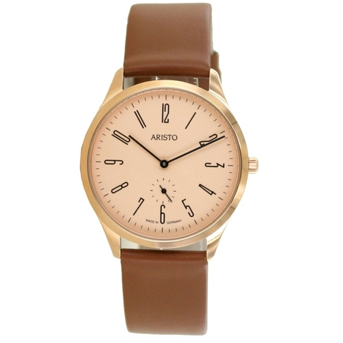 Aristo Bauhaus 1069 Herren Uhr Edelstahl 0H17 Leder 