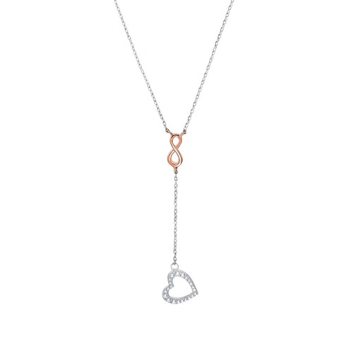 s.Oliver Jewel Damen Kette Halskette Silber Zirkonia Y-Collier 2032563