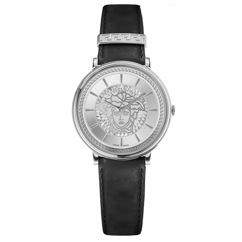 Versace Damen Uhr Armbanduhr V-Circle VE8101719 Leder
