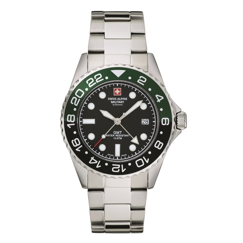 Swiss Alpine Military Herren Uhr Analog Quarz 7052.1138SAM Edelstahl