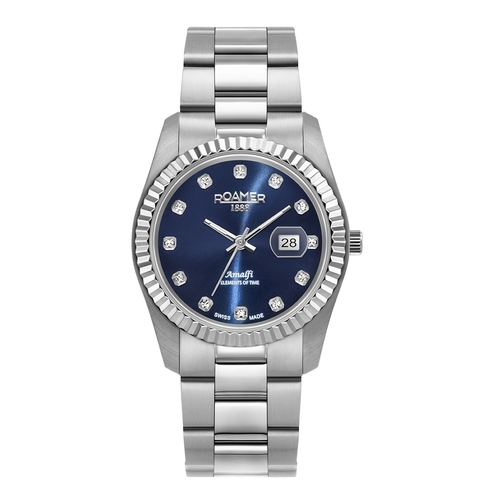 Roamer Damen Uhr Analog Quarz 852844 41 49 20 Amalfi Edelstahl