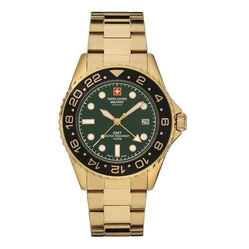 Swiss Alpine Military Herren Uhr Analog Quarz 7052.1114SAM Edelstahl