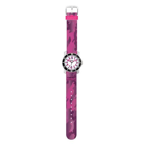 Scout Kinder Uhr Lernuhr Diver - Pink Camouflage M�dchen 280377004