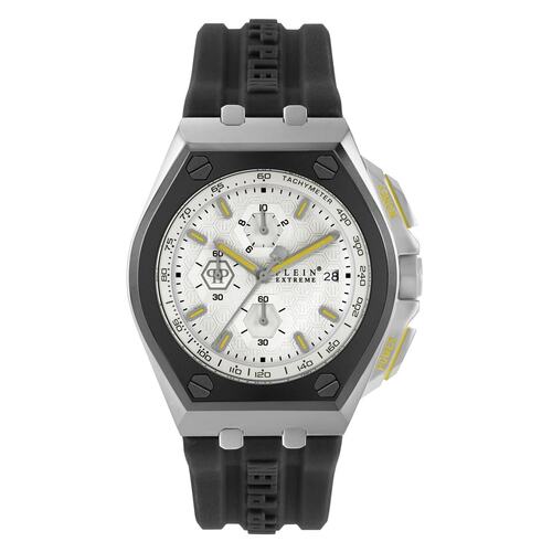 Philipp Plein Herren Uhr Chrono Quarz PLEIN EXTREME bicolor PWGAA0121 Silikon