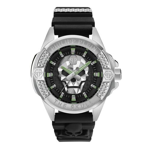 Philipp Plein Herren Uhr Analog Quarz $KULL silber PWAAA0121 Silikon