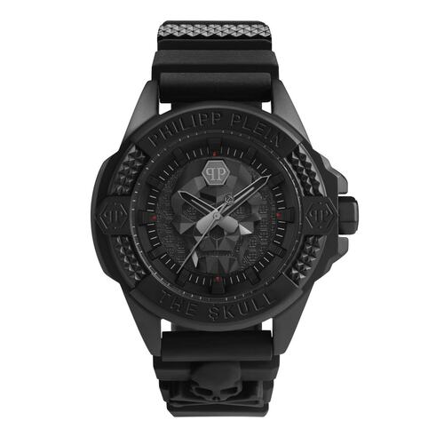 Philipp Plein Herren Uhr Analog Quarz $KULL schwarz PWAAA0721 Silikon