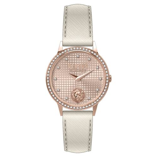 Versus by Versace Damen Uhr Armbanduhr Strandbank Crystal VSP572421 Leder