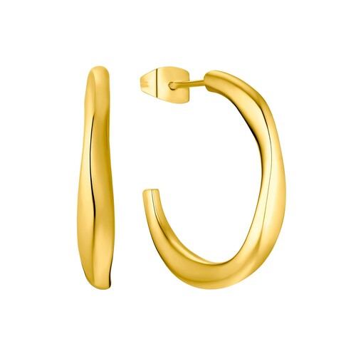 s.Oliver Jewel Damen Ohrringe Creolen Edelstahl IP Gold 2033900