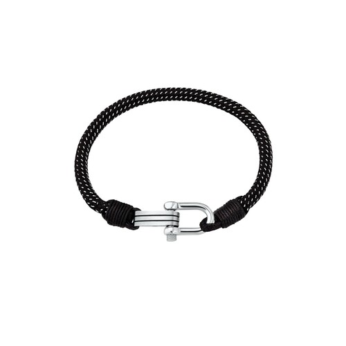 s.Oliver Jewel Herren Armband Armkette Edelstahl Textil 2033918