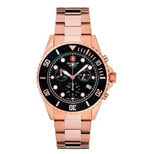 Swiss Alpine Military Herren Uhr Chronograph Analog Quarz 7053.9167SAM Edelstahl