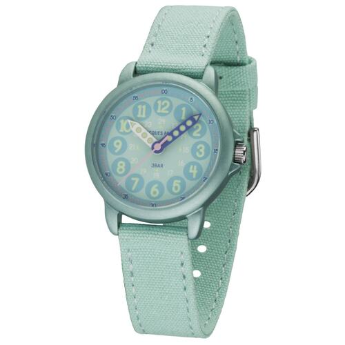 JACQUES FAREL �ko Kinder-Armbanduhr Analog Quarz M�dchen ORGT 1113 Mint Gr�n