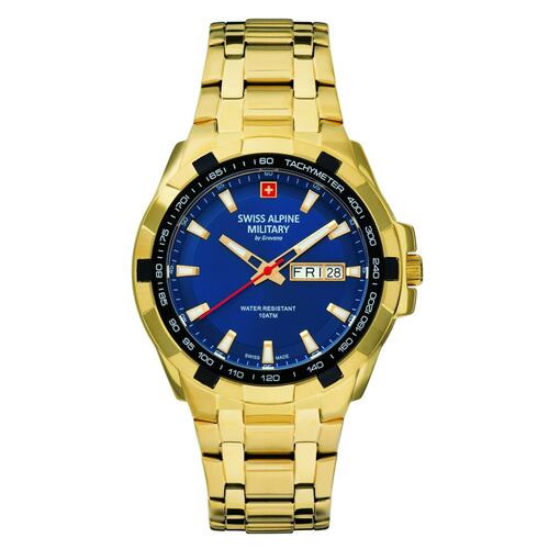 Swiss Alpine Military Herren Uhr Analog Quarz 7043.1115SAM Edelstahl