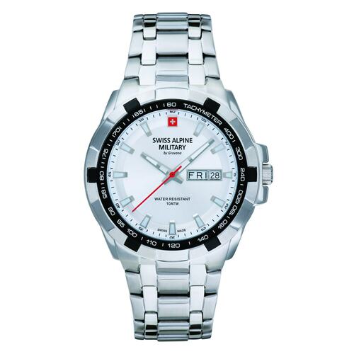 Swiss Alpine Military Herren Uhr Analog Quarz 7043.1132SAM Edelstahl
