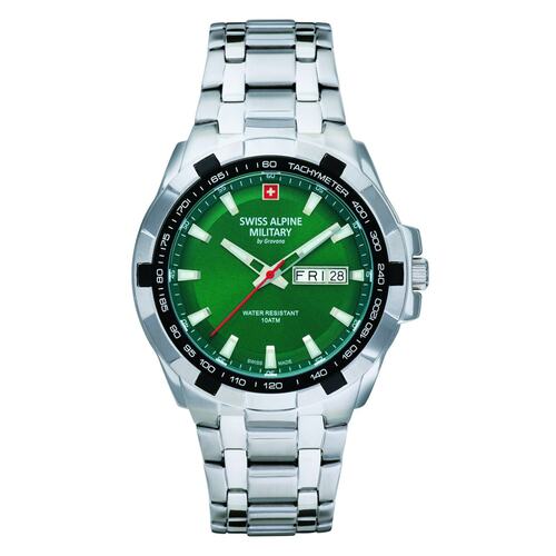 Swiss Alpine Military Herren Uhr Analog Quarz 7043.1134SAM Edelstahl