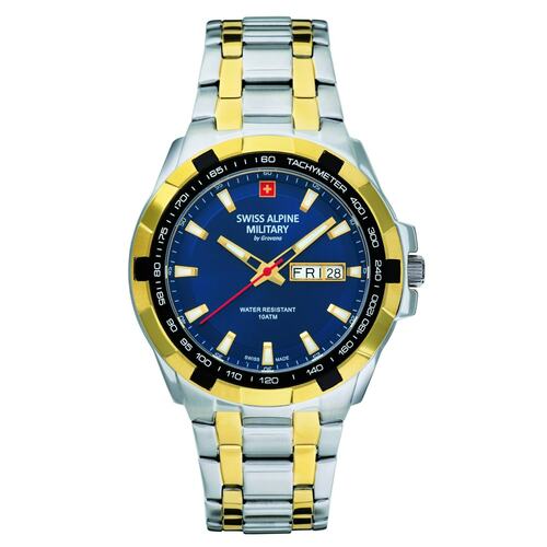 Swiss Alpine Military Herren Uhr Analog Quarz 7043.1145SAM Edelstahl