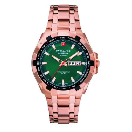 Swiss Alpine Military Herren Uhr Analog Quarz 7043.1164SAM Edelstahl