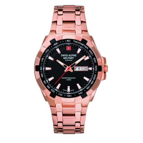 Swiss Alpine Military Herren Uhr Analog Quarz 7043.1167SAM Edelstahl