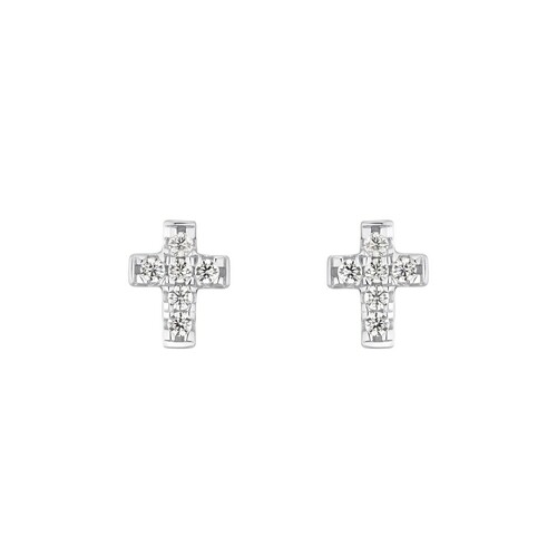 s.Oliver Jewel Kinder und Jugendliche Ohrringe Kreuz Silber Zirkonia 2034853