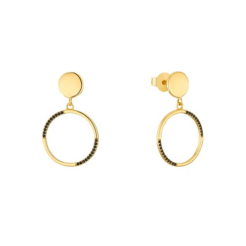 s.Oliver Jewel Damen Ohrringe Ohrh�nger Silber 925 goldfarben Zirkonia 2034889