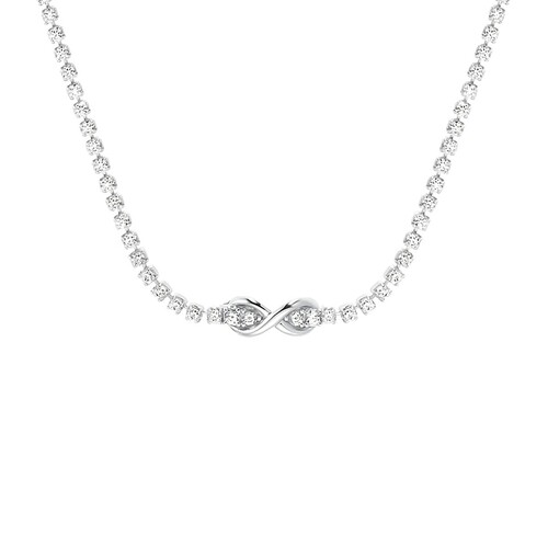 s.Oliver Jewel Damen Kette Halskette Collier Silber Zirkonia Infinity 2034963