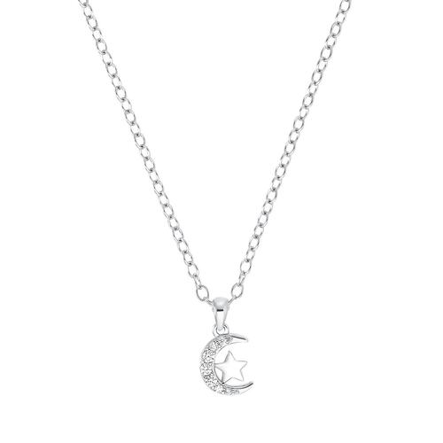 Prinzessin Lillifee Kinder Halskette Silber Zirkonia Mond/Sterne M�dchen 2035335