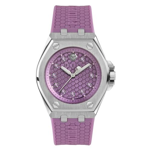 Philipp Plein Damen Uhr Analog Quarz PLEIN EXTREME LADY Lila PWJAA0222 Silikon 