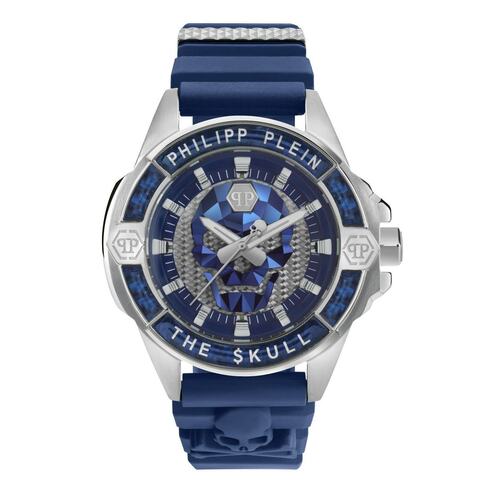 Philipp Plein Herren Uhr Analog Quarz THE $KULL CARBON FIBER PWAAA1722 Silikon