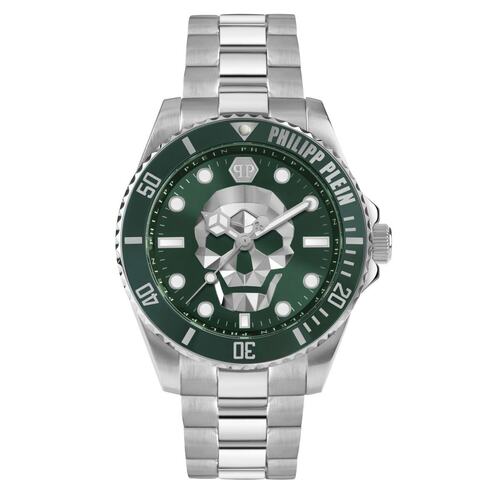 Philipp Plein Herren Uhr Analog Quarz THE $KULL DIVER PWOAA0622 Edelstahl