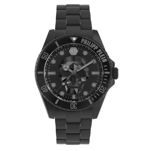 Philipp Plein Herren Uhr Analog Quarz THE $KULL DIVER PWOAA0922 Edelstahl