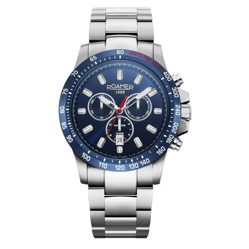 Roamer Herren Uhr Chronograph Quarz 861837 41 45 20 Rimini Edelstahl