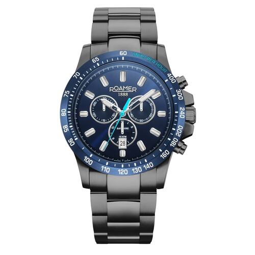 Roamer Herren Uhr Chronograph Quarz 861837 44 45 20 Rimini Edelstahl