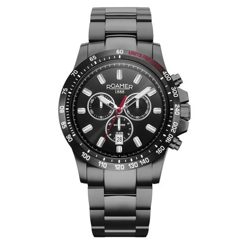 Roamer Herren Uhr Chronograph Quarz 861837 44 55 20 Rimini Edelstahl