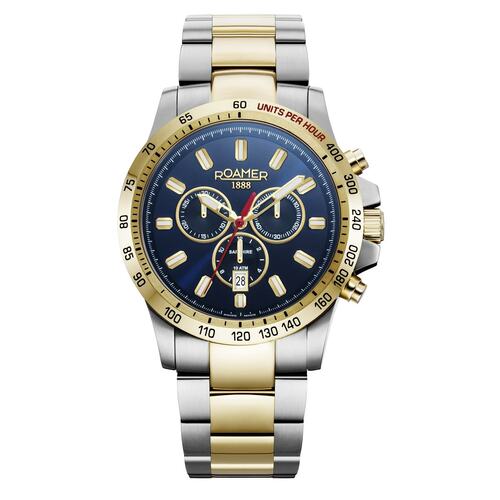 Roamer Herren Uhr Chronograph Quarz 861837 47 45 20 Rimini Edelstahl